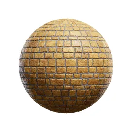 Orange stone brick wall 2
